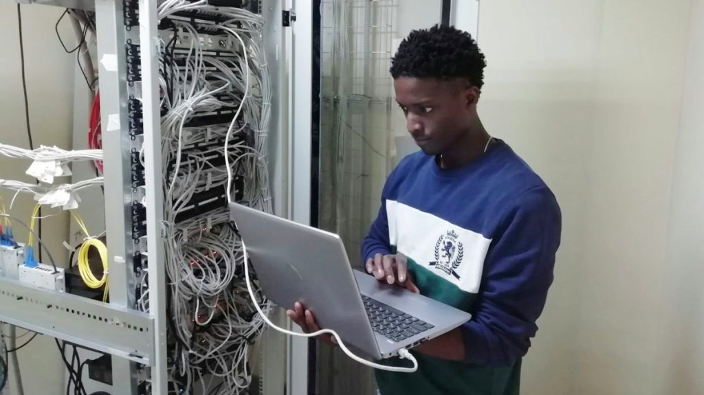 IT person maintaining a server