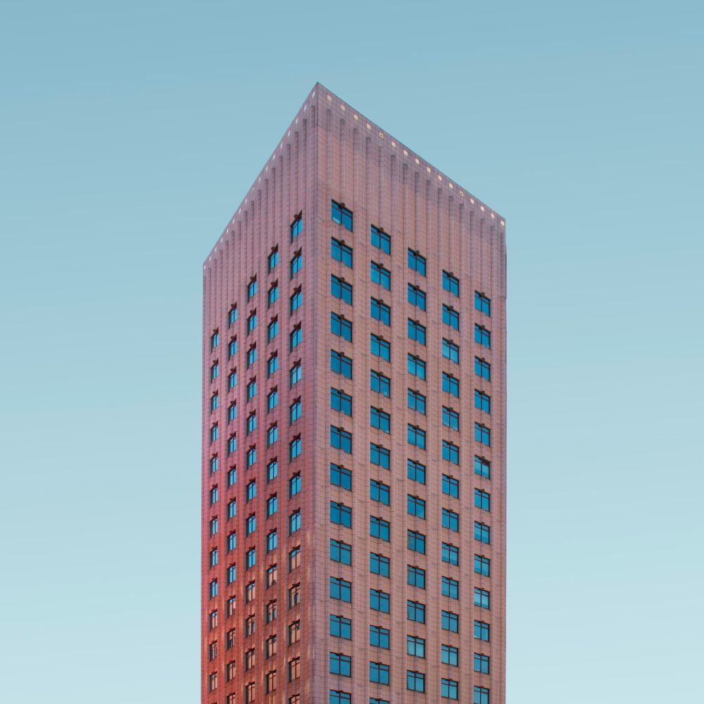 Tall skyscraper using smart building solutions